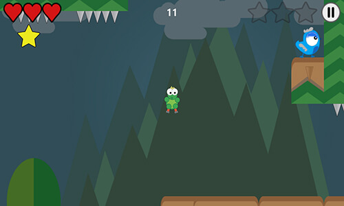 Screenshot of Lost Turtle navigating the game terain