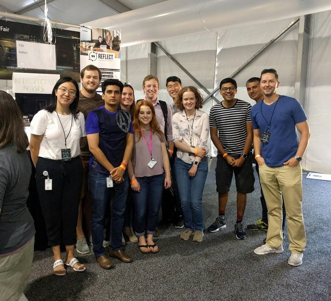 Photo of the Team Retrospectives team at the Microsoft Hackathon