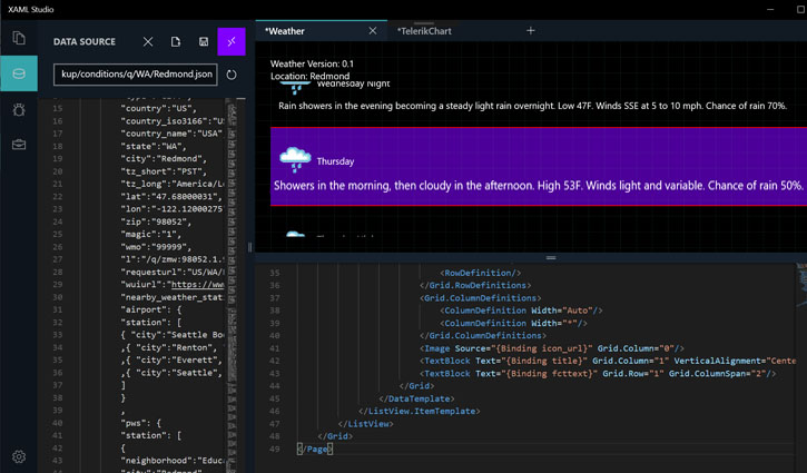 Xaml Studio user interface screenshot