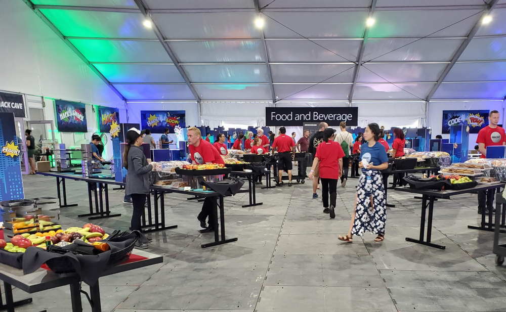 Hackathon 2019 food and beverage area