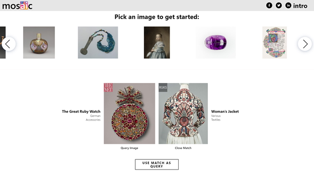 Mosaic website exploring connections in art from different cultures and periods