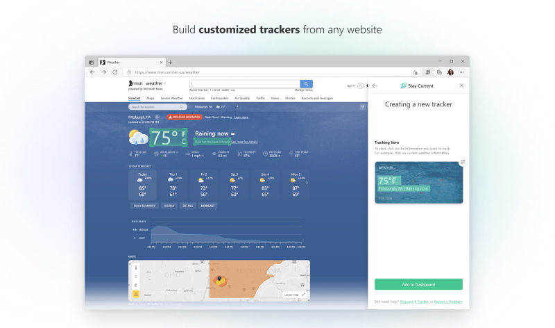 Stay Current, build customized trackers from any website