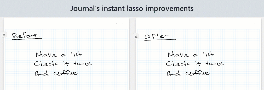GIF animation example of instant lasso improvements