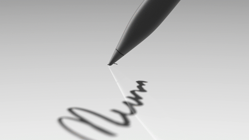 GIF of Surface Slim Pen 2 writing 