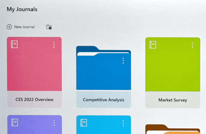 GIF depicting drag into folders animation 