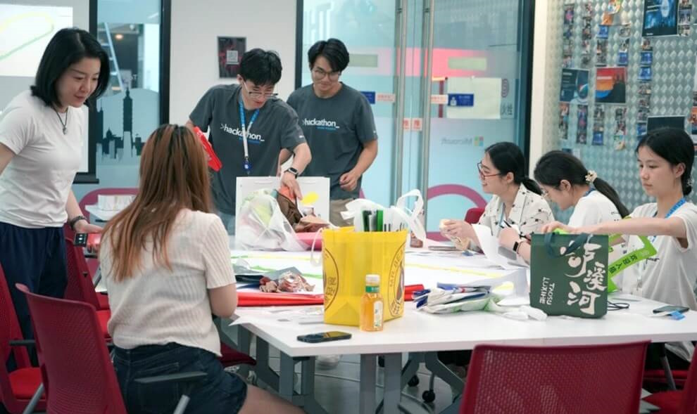 AI Wings workshop in Beijing to assemble materials for the art installation